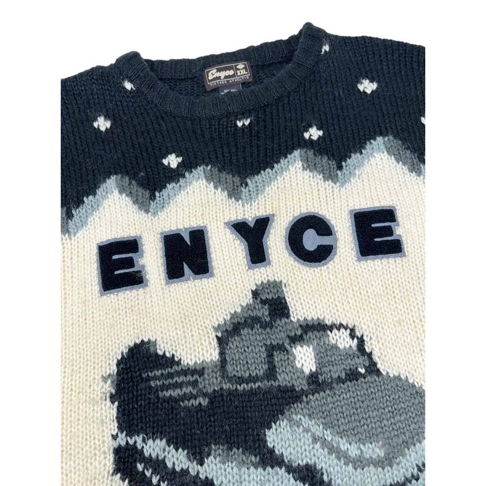 ENYCE Vintage Y2K Ski Wool Sweater NYC 90s Streetwear‎ Hip Hop VTG 2XL XXL